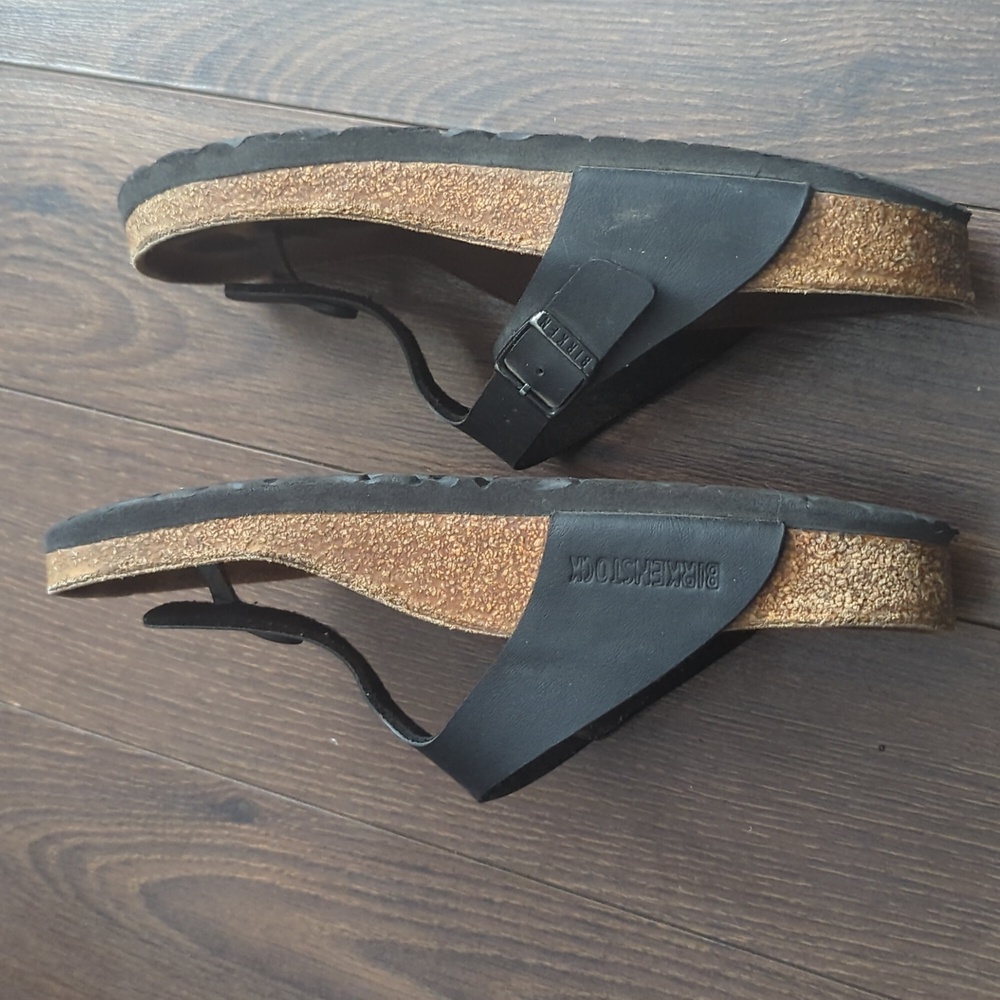 Birkenstock Gizeh Birko-Flor Black Sandals - Picture 5 of 7